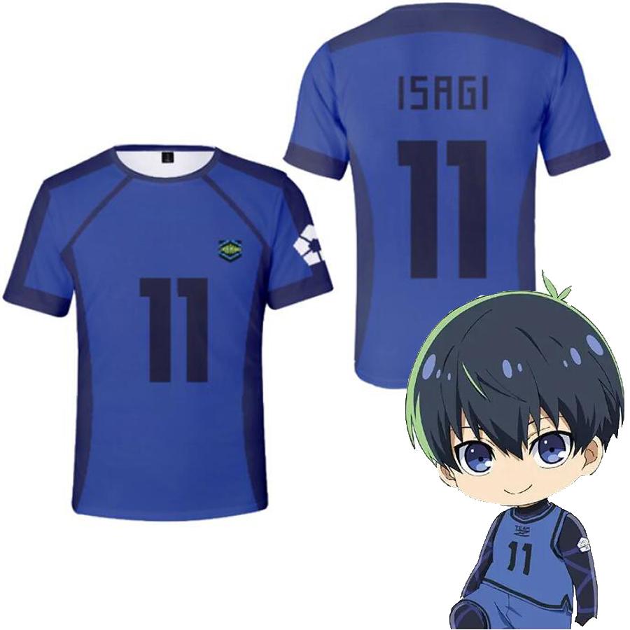 Bobby 2 Blue Lock T-shirt Anime Football Team 3D-geprint los T-shirt Casual Fashion Korte Mouw Heren T-shirt voor Kinderen T-shirts L