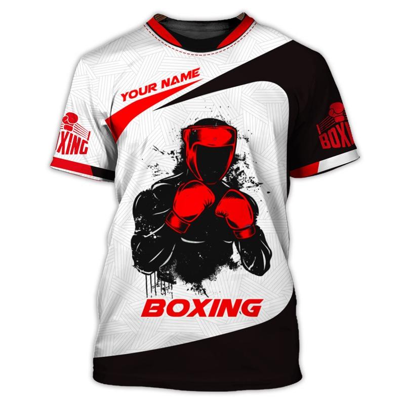 Xuhaijian02 Boksen Fitness Sport T-shirt Herenkleding Gepersonaliseerde 3D Geprinte Ronde Hals T-shirts Dagelijkse Straat Hardlopen Mode T-shirt Top 2025 S