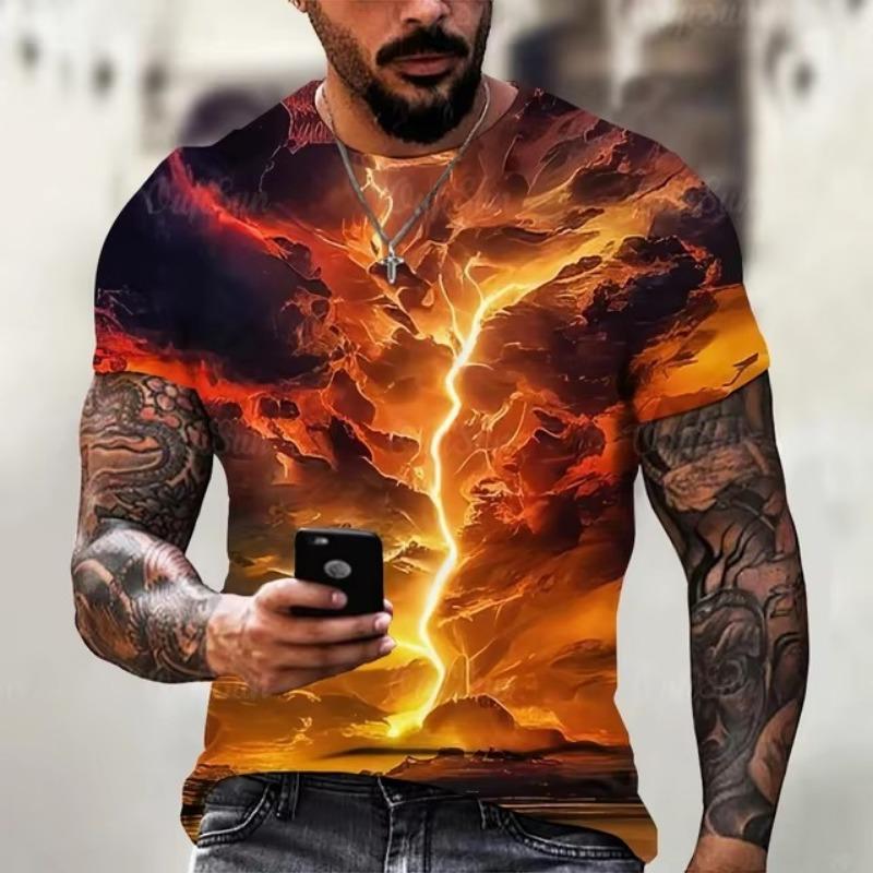 Explorer Outdoors Heren T-shirt Snel drogende tops Zomermode Straat Korte mouw T-shirts 3D grafische print T-shirts Oversized herenkleding S