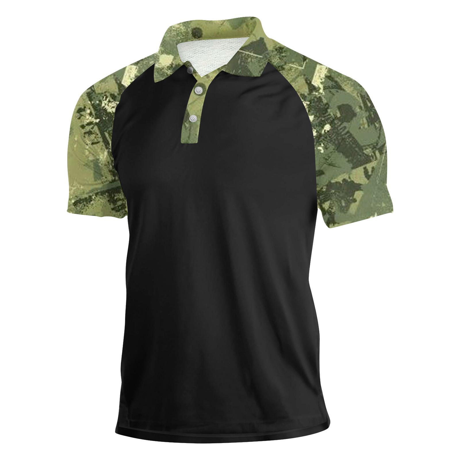 Explorer Outdoors Heren zomer T-shirt camouflage print korte mouwen shirt XXXXXL roze