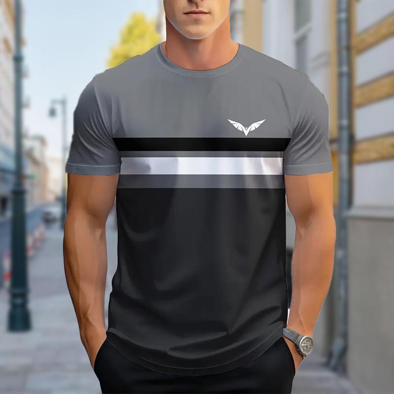 Happy Show Nieuw Zomer Heren Mode T-shirt Persoonlijkheid Veelzijdig Bedrukt Heren T-shirt Top 5XL marineblauwe kleur