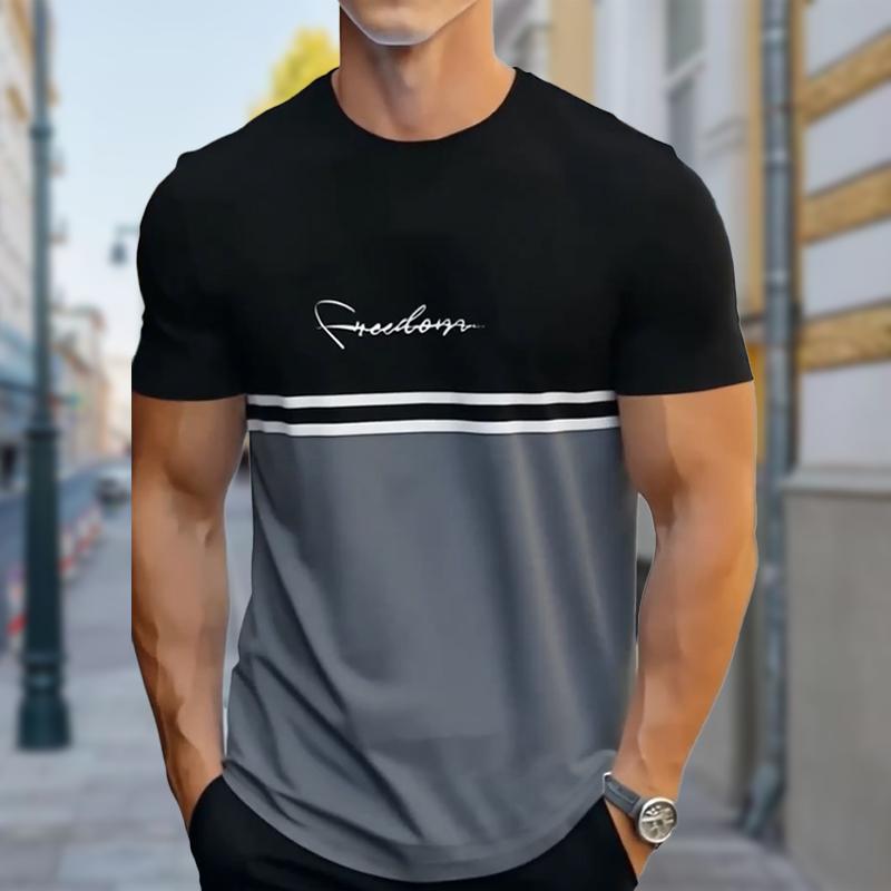 Happy Show Nieuw Zomer Heren Mode T-shirt Persoonlijkheid Veelzijdig Bedrukt Heren T-shirt Top 8XL geel