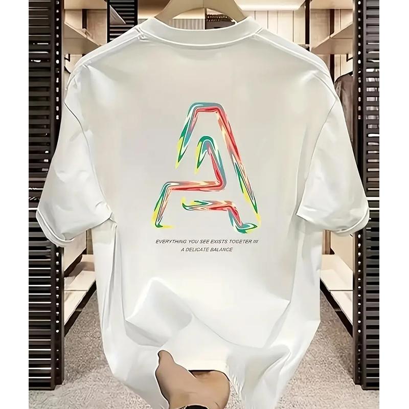 Happy Show Nieuw Zomer Heren Mode T-shirt Persoonlijkheid Veelzijdig Bedrukt Heren T-shirt Top 8XL zwart