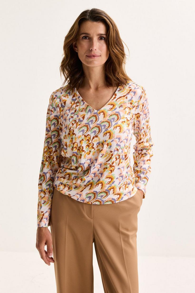 Mayerline Jersey V-halsblouse Op Elastiek