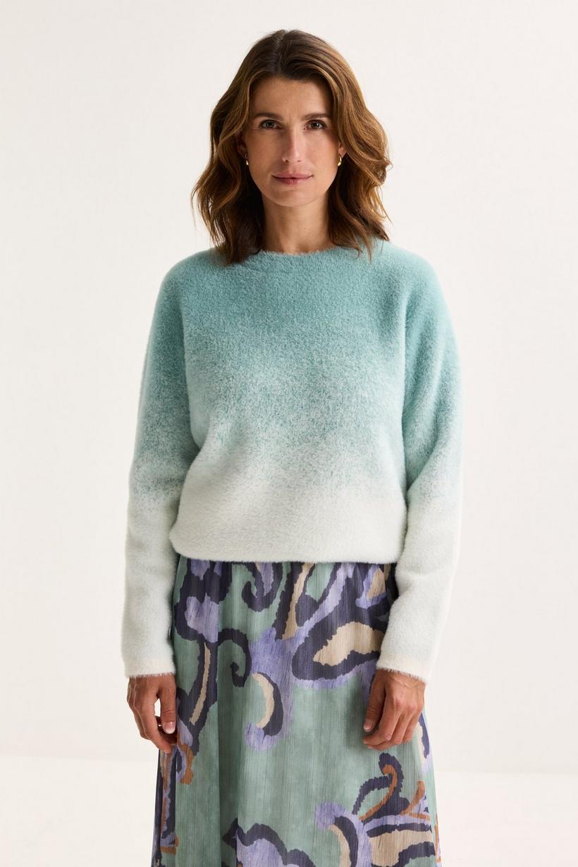 Mayerline Dip-dye Trui Met Ronde Hals