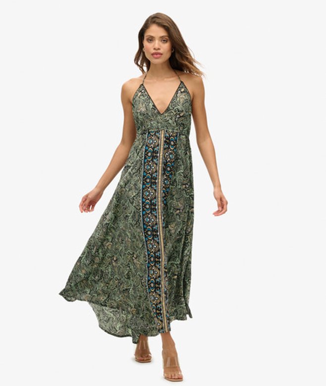 Superdry Maxi-jurk met Paisleyprint Groen