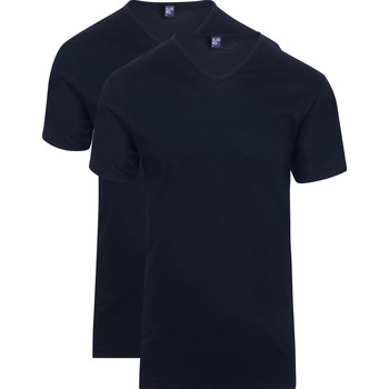 Alan Red T-shirt  Vermont T-shirts V-Hals Navy (2Pack)