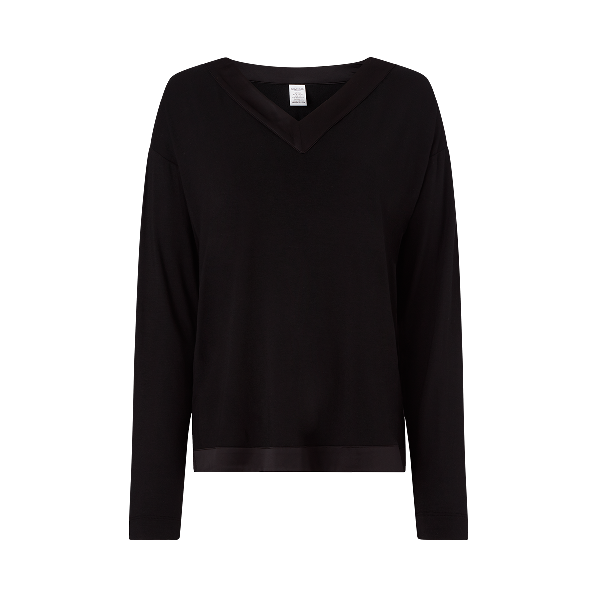 Calvin klein Lingeri V-Neck blouse, zwart