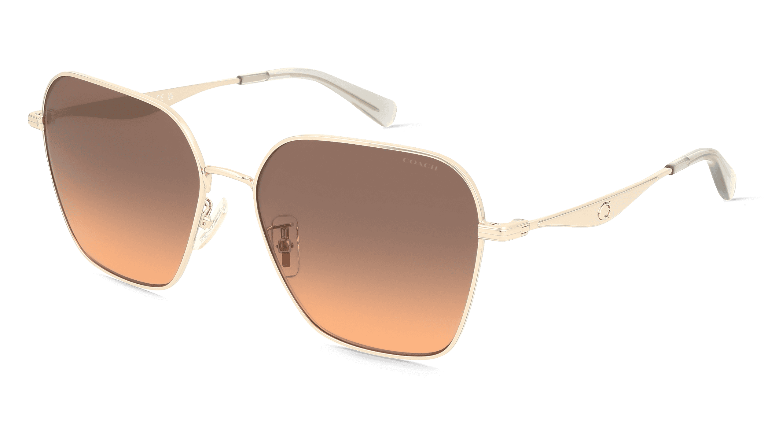Coach HC7168 Vrouwen Zonnebril, Goud glanzend