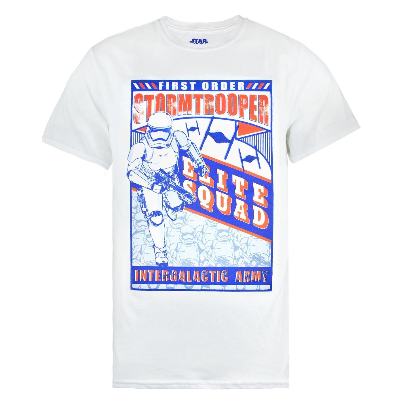Star Wars Heren Storm Trooper Elite Squad T-shirt S wit