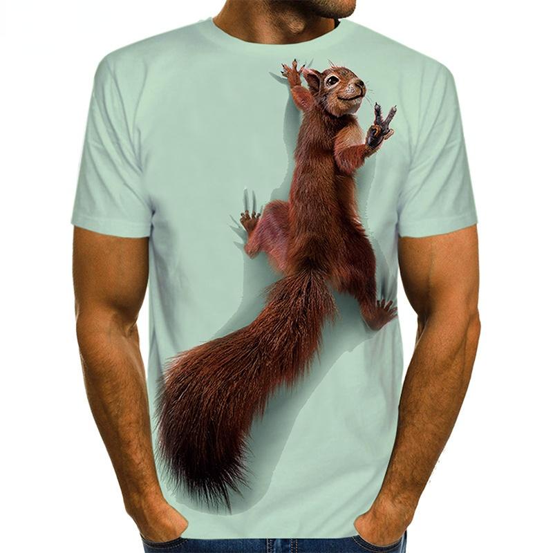 ETST WENDY Mannen Eekhoorn T-shirt 3D Print Shirt Dier Grafische Tees Mooi Patroon Tops Mannen/Vrouwen Schattige Puppy Gezicht Tee grappig Huisdier T-shirt 3XL
