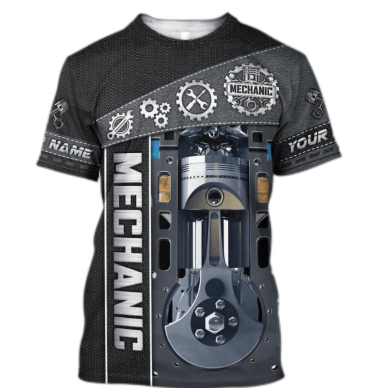 Xuhaijian02 Mannen T-shirt Vintage T-shirt Zomer Kleding Monteur 3d Print Tops 5xl Straat Casual Sport Oversized Trui 2XL