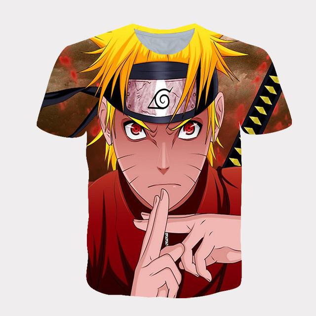 Baibao QIQI T-shirt met korte mouwen Naruto Japanse cartoon mode casual kinderen herenkleding 3D bedrukte topkleding met korte mouwen XXL