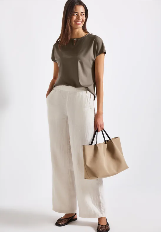 STREET ONE Shirttop met een cut-outdetail
