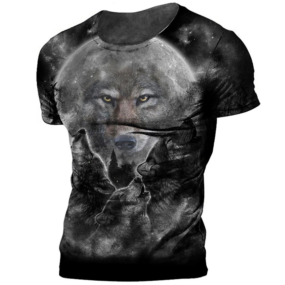 ETST WENDY 005 Vintage Heren T-shirt Viking Harajuku Print Oversized T-shirt Voor Heren Nieuwe O-hals Korte Mouw Tops Tees Street-Casual Kleding S