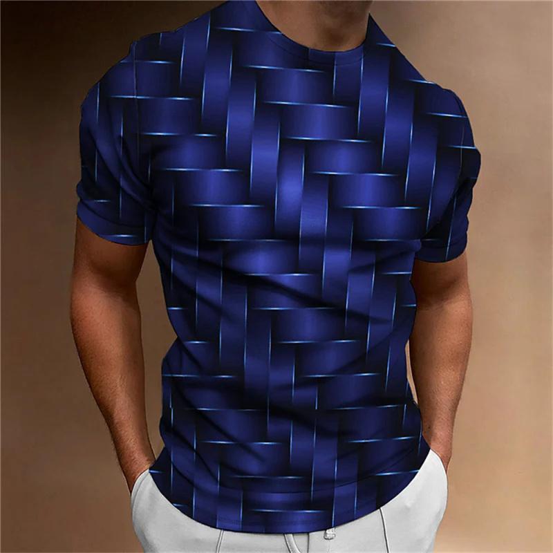 Xuhaijian02 Eenvoudig heren T-shirt geometrisch patroon 3d bedrukt heren top alledaagse casual kleding los oversized shirt retro sweatshirt 4XL