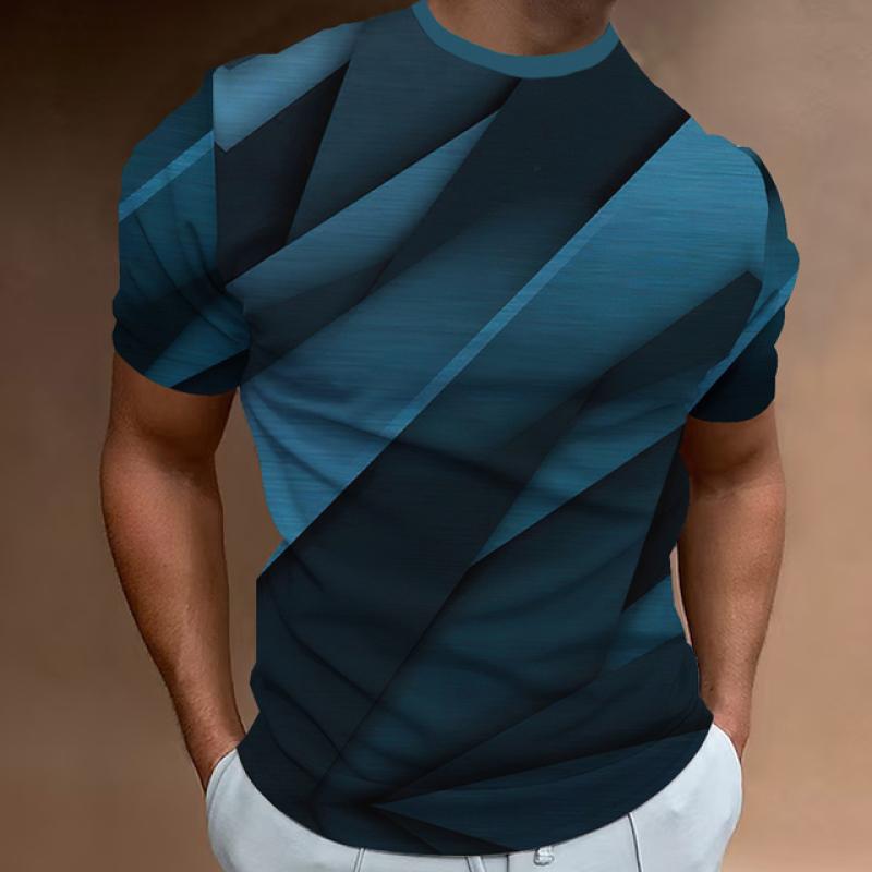Xuhaijian02 Eenvoudig heren T-shirt geometrisch patroon 3d bedrukt heren top alledaagse casual kleding los oversized shirt retro sweatshirt XL