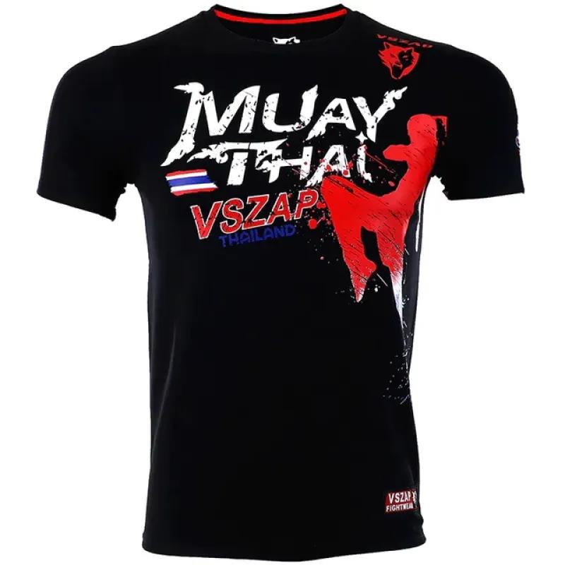 ETST 07 Heren Muay Thai T-shirt Hardlopen Fitness Sport Korte mouw Outdoor Boksen Worstelen Trainingspakken Zomer Ademend Sneldrogend Tops M