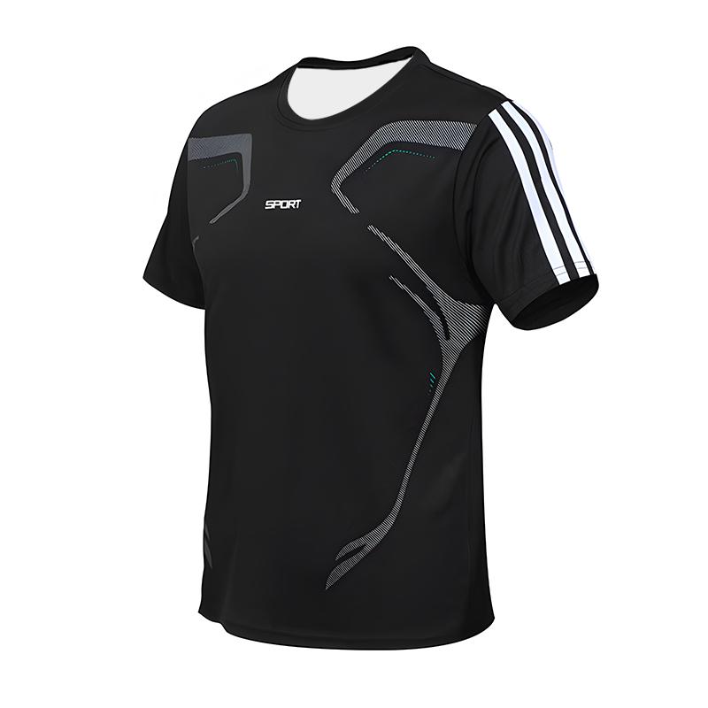 ETST 03 Heren T-shirt Sport-T-shirt met korte mouwen Gym Fitness Joggen Atletiekkleding Sneldrogend Mode Oversized top met ronde hals| | XXL