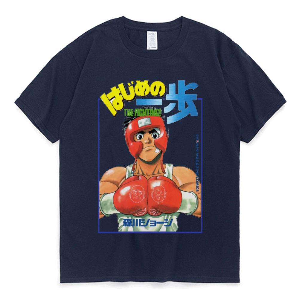 Nexus Athleisure Anime Hajime Geen Ippo T-shirt Makunouchi Grafische Print Korte Mouw Tee Shirts Cartoon Kamogawa Boksen Gym T-Shirt Streetwea... M