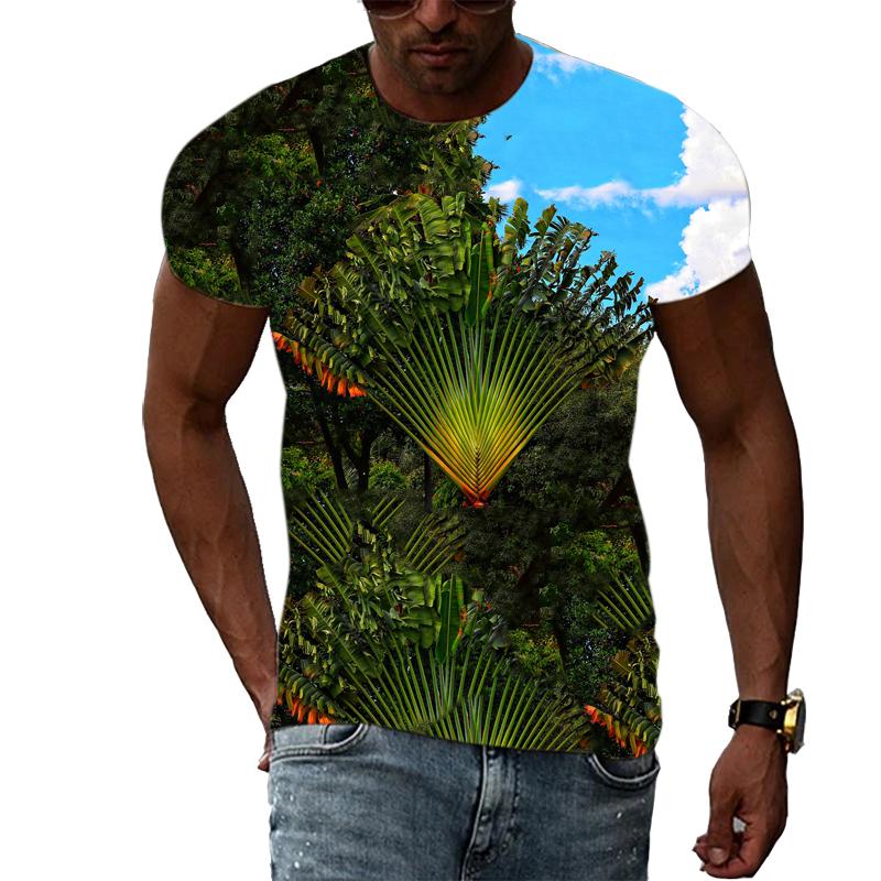 ETST WENDY 05 Zomer Mannen Trend Wolf grafische t-shirts Fashion Casual Animal Patroon Gedrukt T-shirt Hip Hop Interessante korte mouw t-shrts XXL