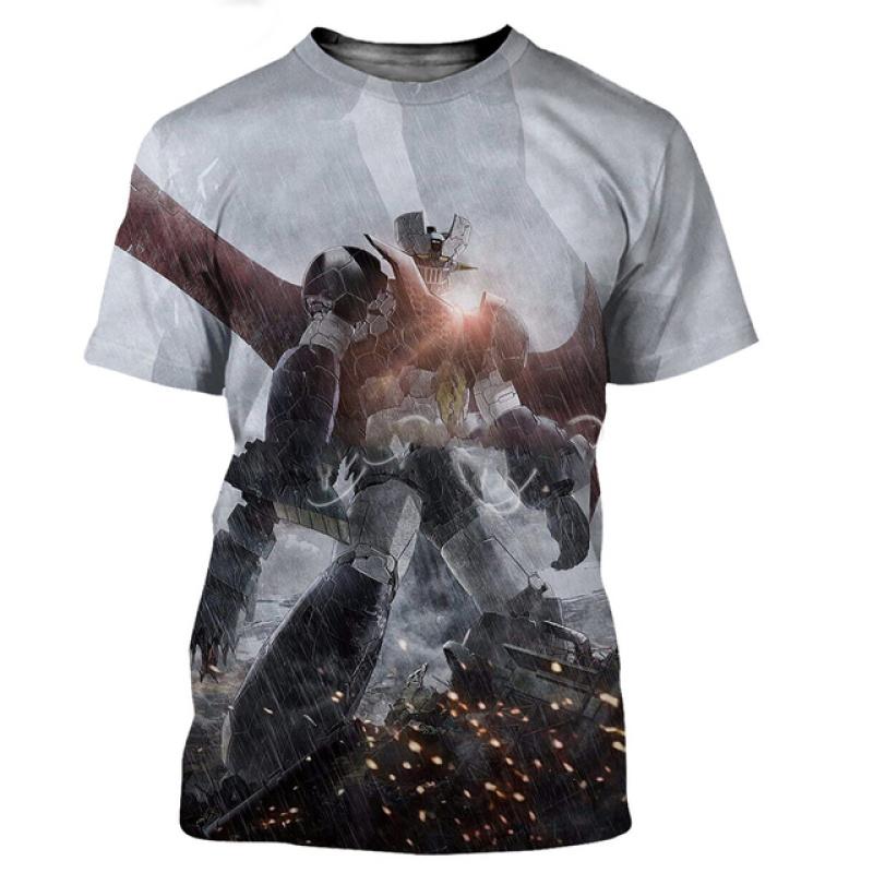 ETST 07 Mazinger Z Mannen t-shirt Nieuwe Mode Cool 3D Gedrukte T-shirts met korte mouwen Harajuku Stijl T-shirt Streetwear Vrouwen Zomer tops 3XL