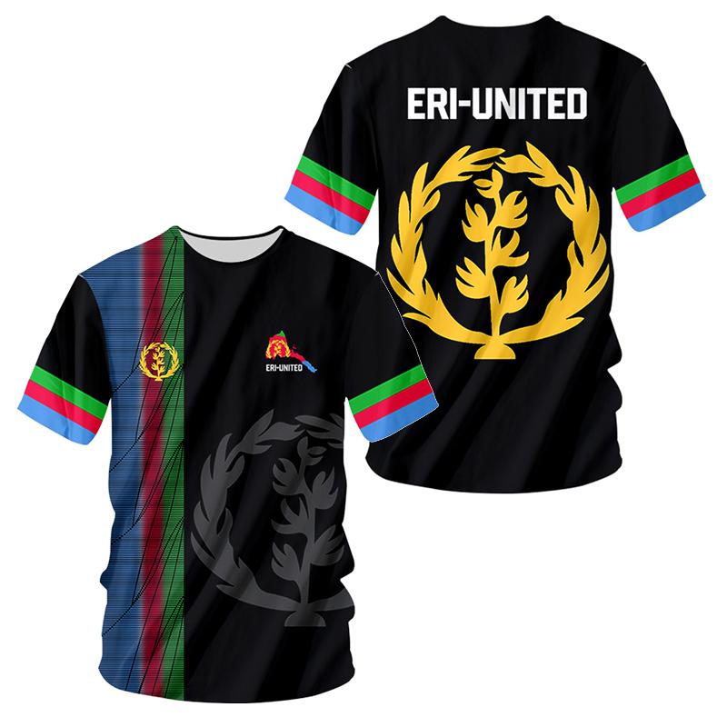 ETST 07 Afrikaanse mannen gedrukt boxed 3D vlagdrager Eritrese kleine vrouw met zomer Air Drop ERI Eritrese Boxed Joint S