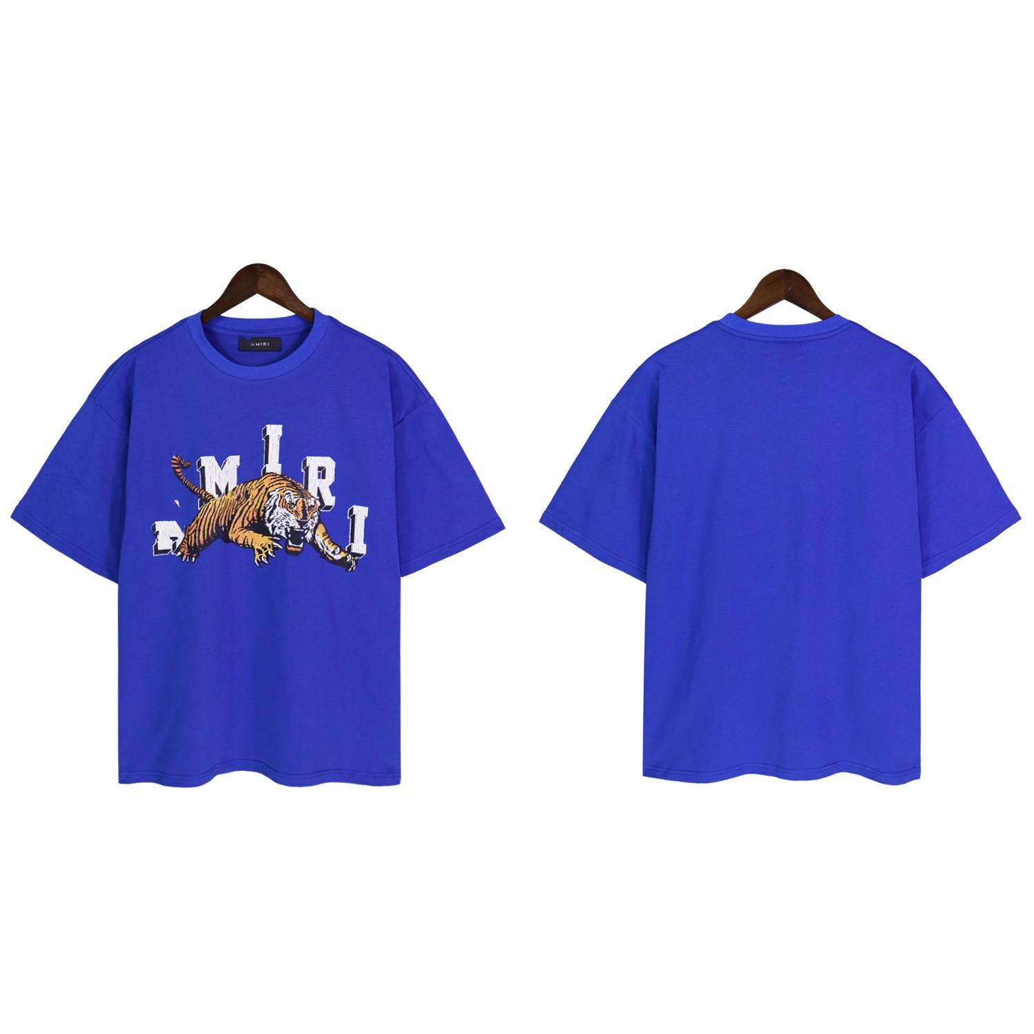 Nihao mir T-shirt met tijgerprint modemerk losse top ronde hals korte mouw 4XL