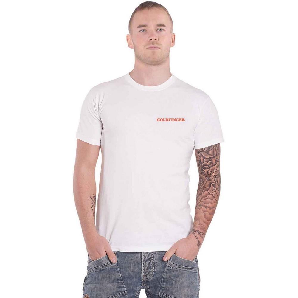 James Bond Unisex volwassen Goldfinger profiel T-shirt XL wit