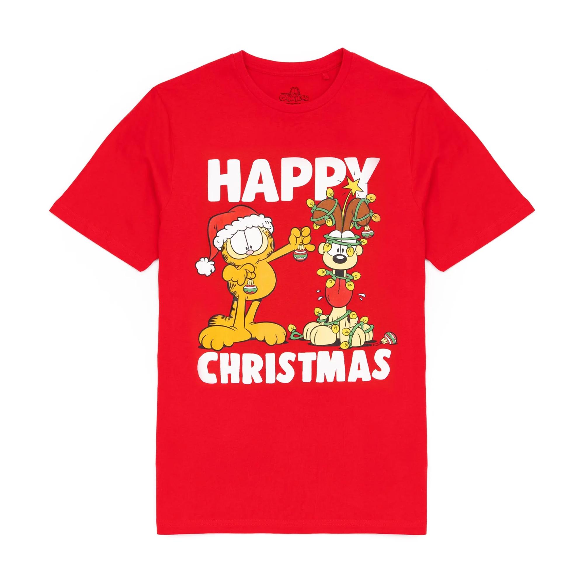 Pertemba FR - Apparel Garfield Heren Happy Christmas T-shirt L