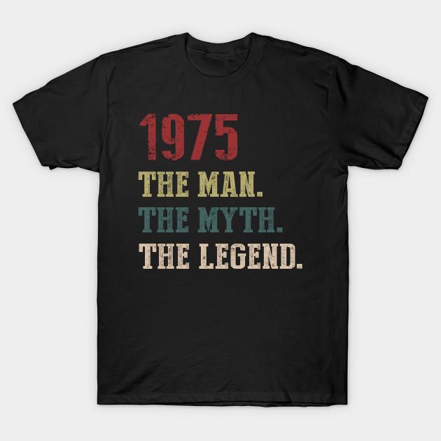 YSM Cotton Tshirt Mannen Zwart Print T-shirt Super Grote TShirt grappige vintage retro 45e verjaardagscadeau 1975 No-Cut Transfer Paper Print Katoenen T-shirt 4XL zwart