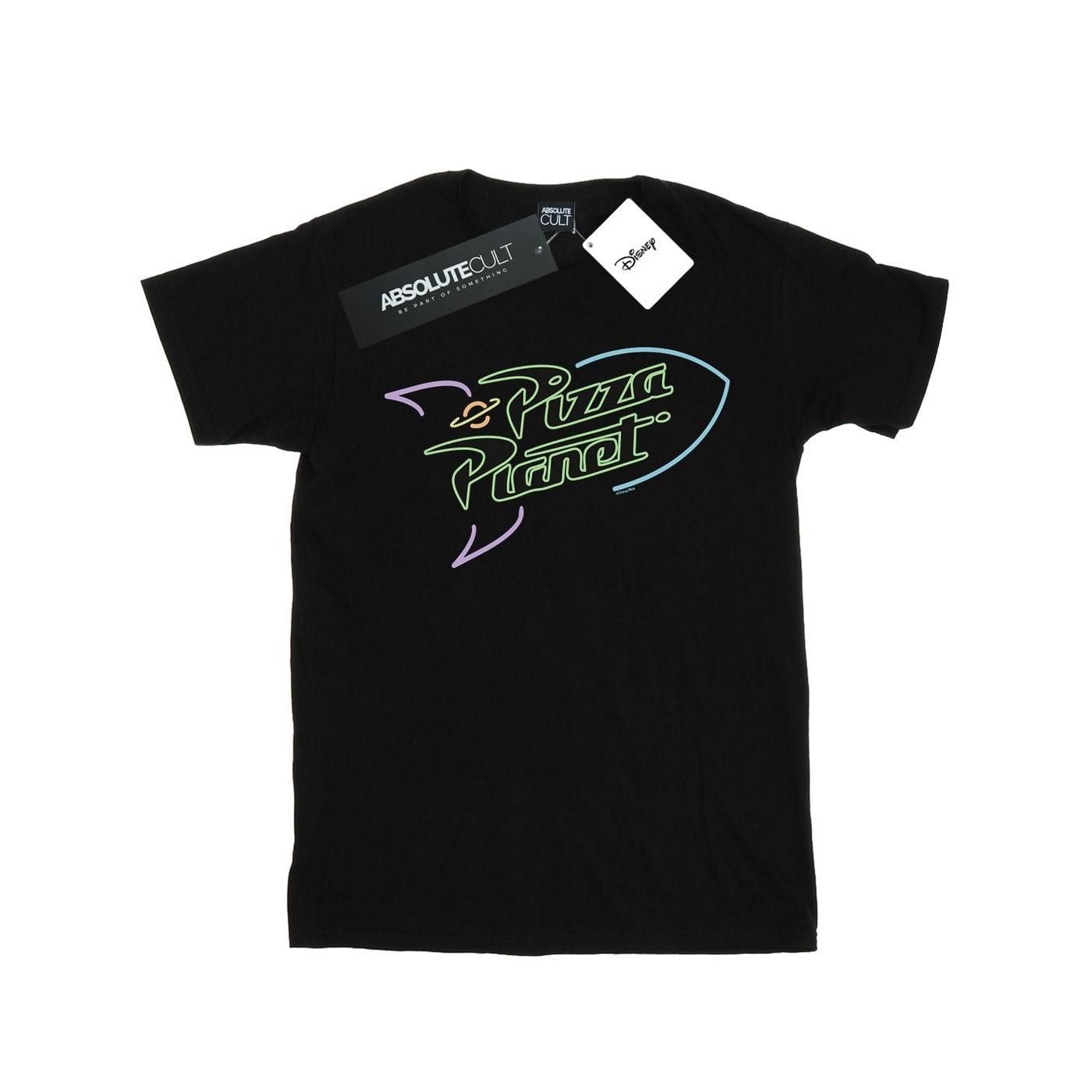 Disney Heren Toy Story Neon Pizza Planeet T-shirt XL