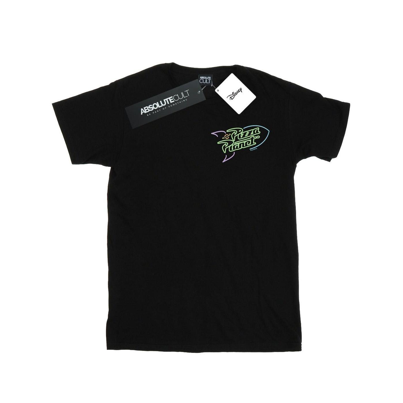 Disney Heren Toy Story Neon Pizza Planet T-shirt met borstprint 5XL