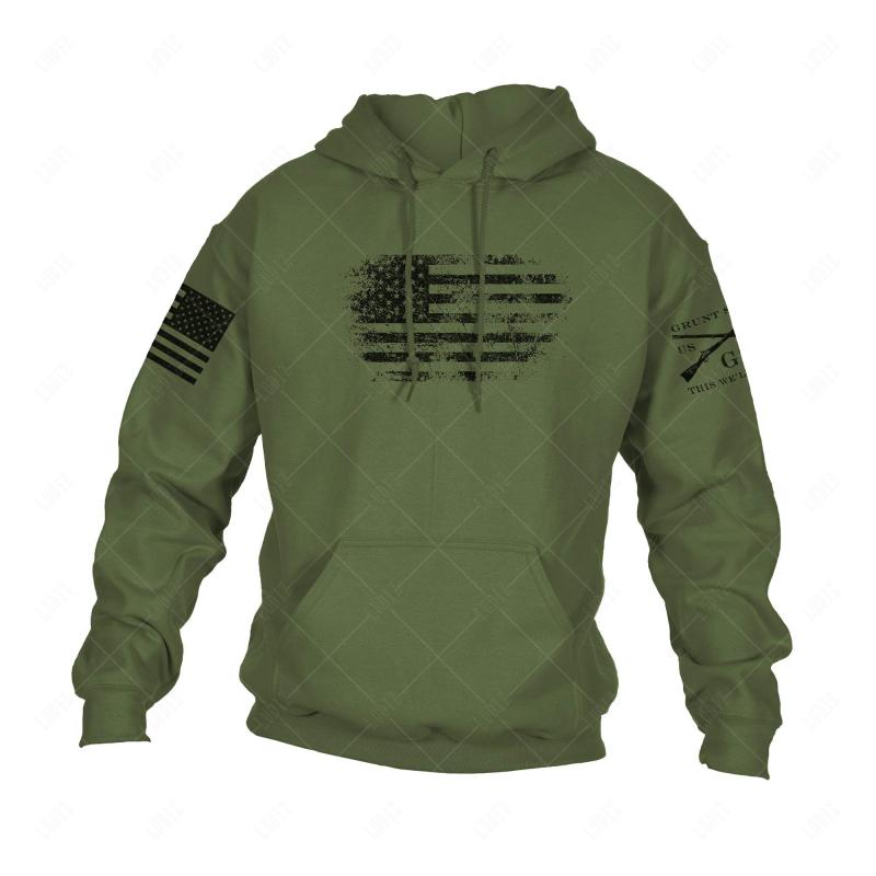 Nihao Vintage Basic Style Hoodie 3D Print USA Vlag Mode Casual Korte Mouw Herfst tops Unisex Sportkleding Herenkleding Y2K Voor Jongens M
