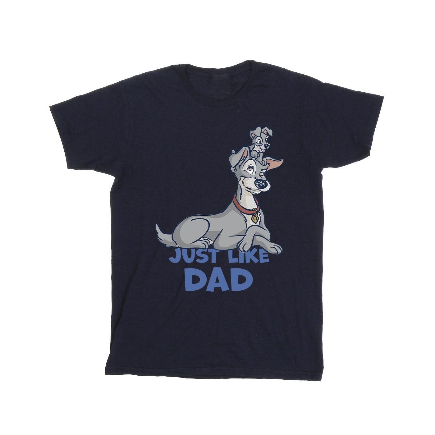 Disney Heren Lady en de Vagebond net als papa T-shirt 3XL marineblauwe kleur