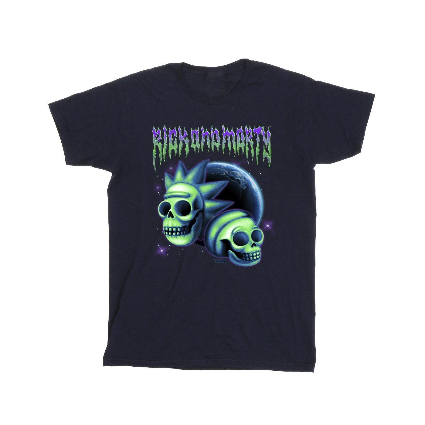 Rick And Morty Rick en Morty Heren Space Skull T-shirt XXL
