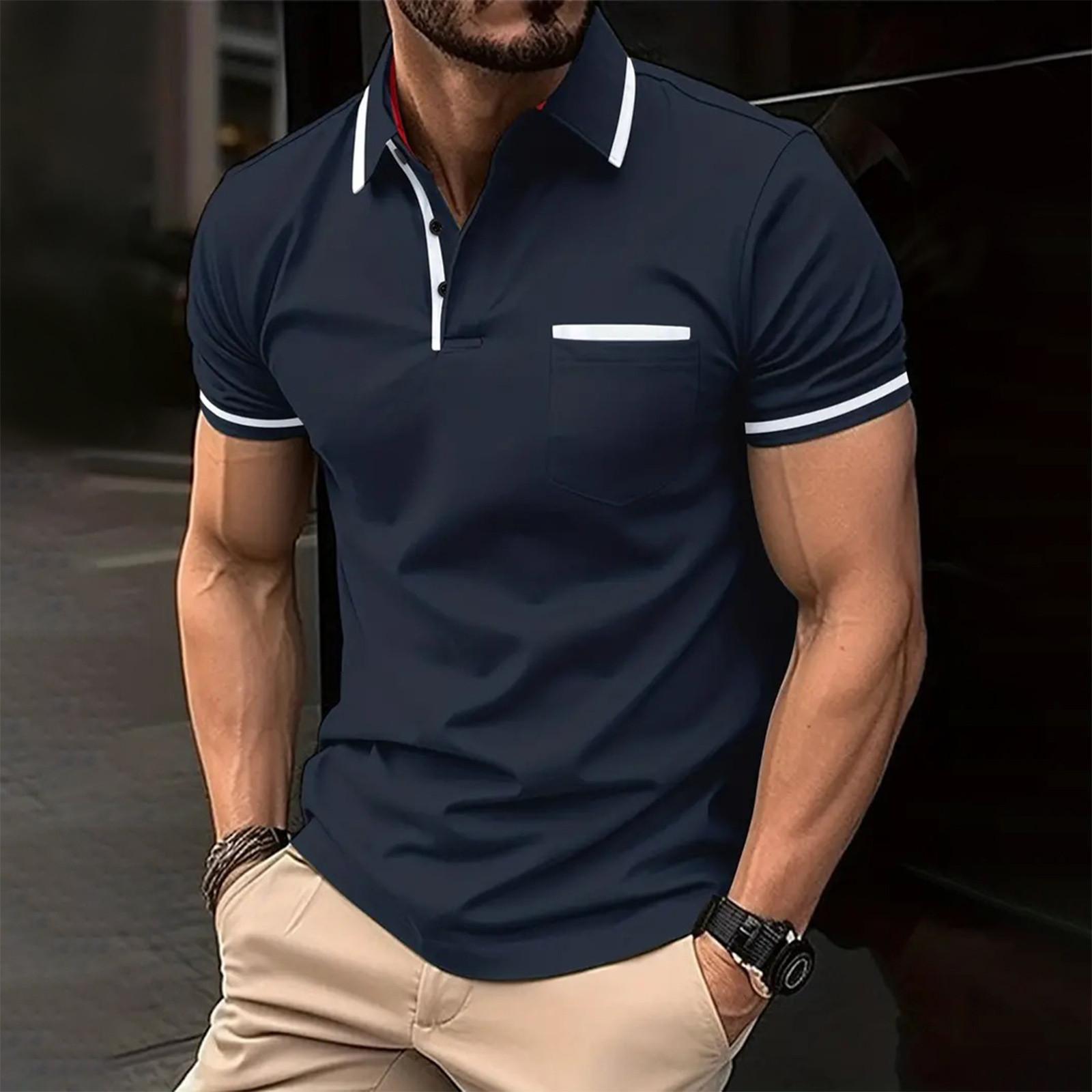 Mirbse Charmant Herenoverhemd Superlicht Korte Mouw Casual Herenkleding XL Vloot