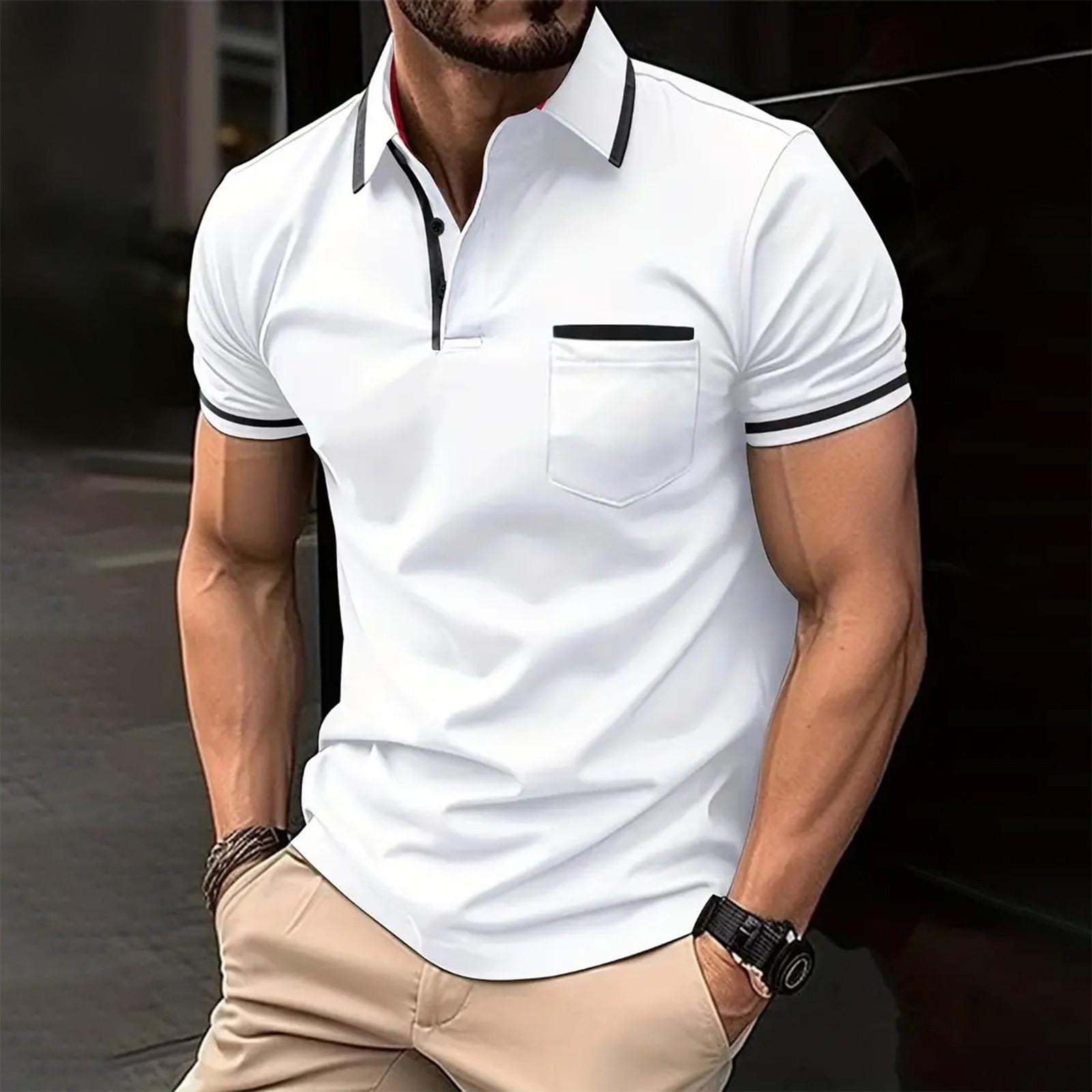 Mirbse Charmant Herenoverhemd Superlicht Korte Mouw Casual Herenkleding M wit