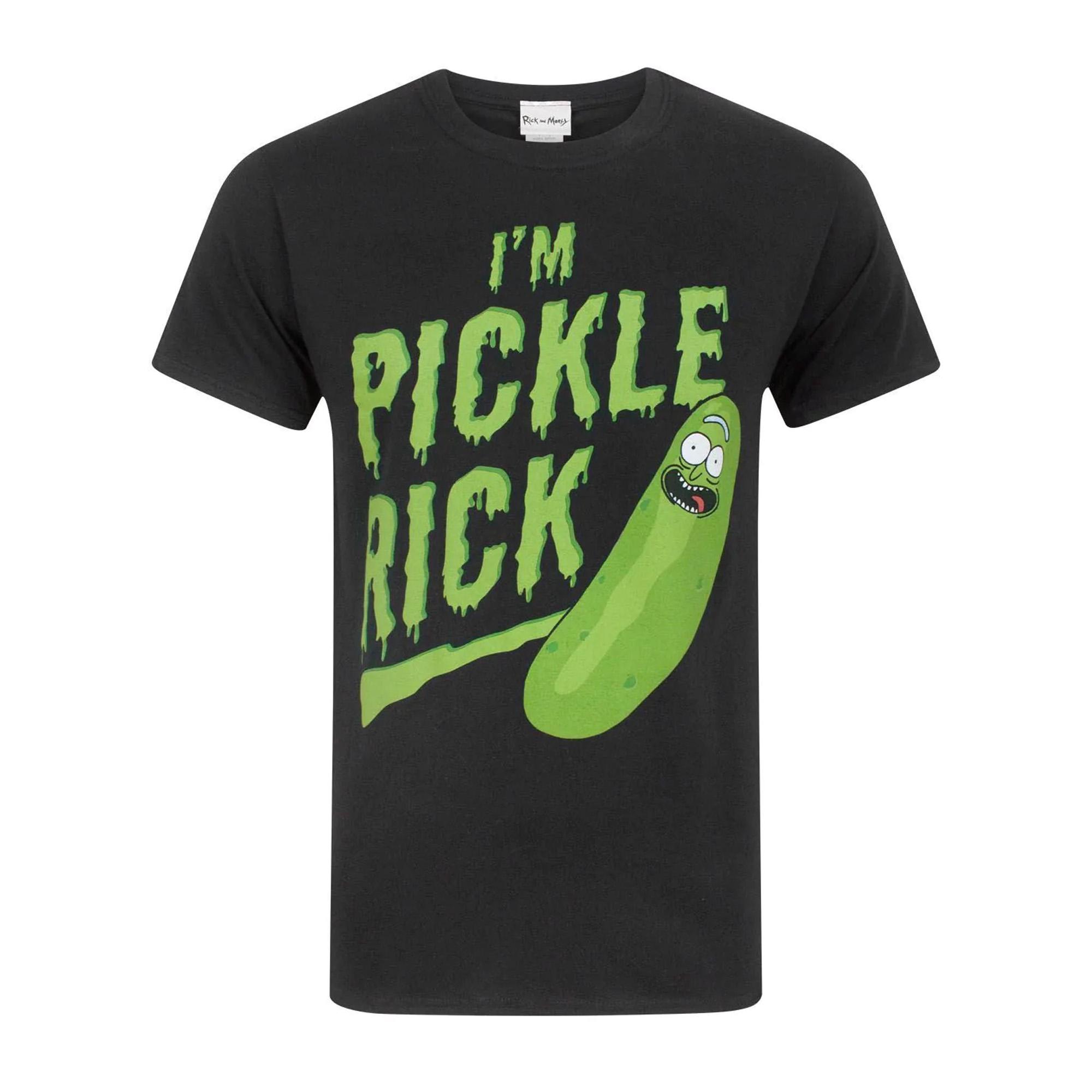 Rick And Morty Heren I'm Pickle Rick T-shirt met korte mouwen L zwart/groen