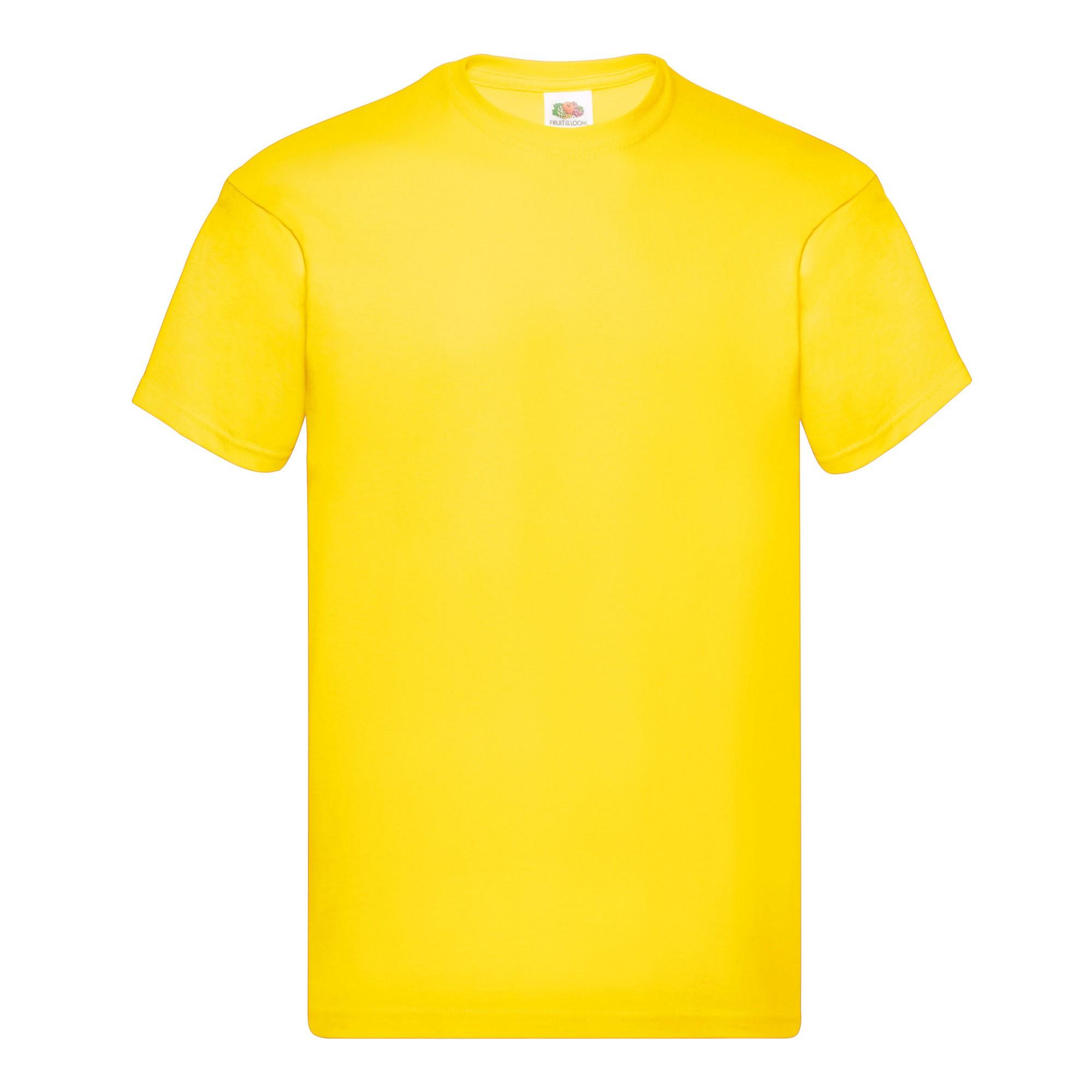 Fruit Of The Loom Mens Original Heather T-Shirt XXL geel