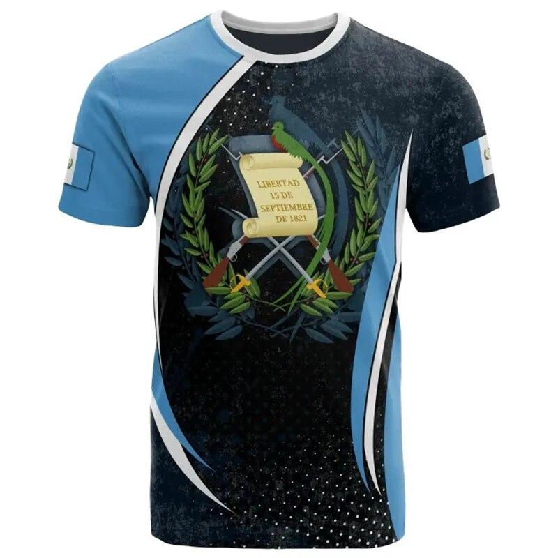 ETST WENDY 005 Guatemala Nationale Vlag 3D Print T-shirt Mode Harajuku Streetwear Tees Heren Korte Mouw T-shirts Oversized Hip Hop Kinder Tops 5XL