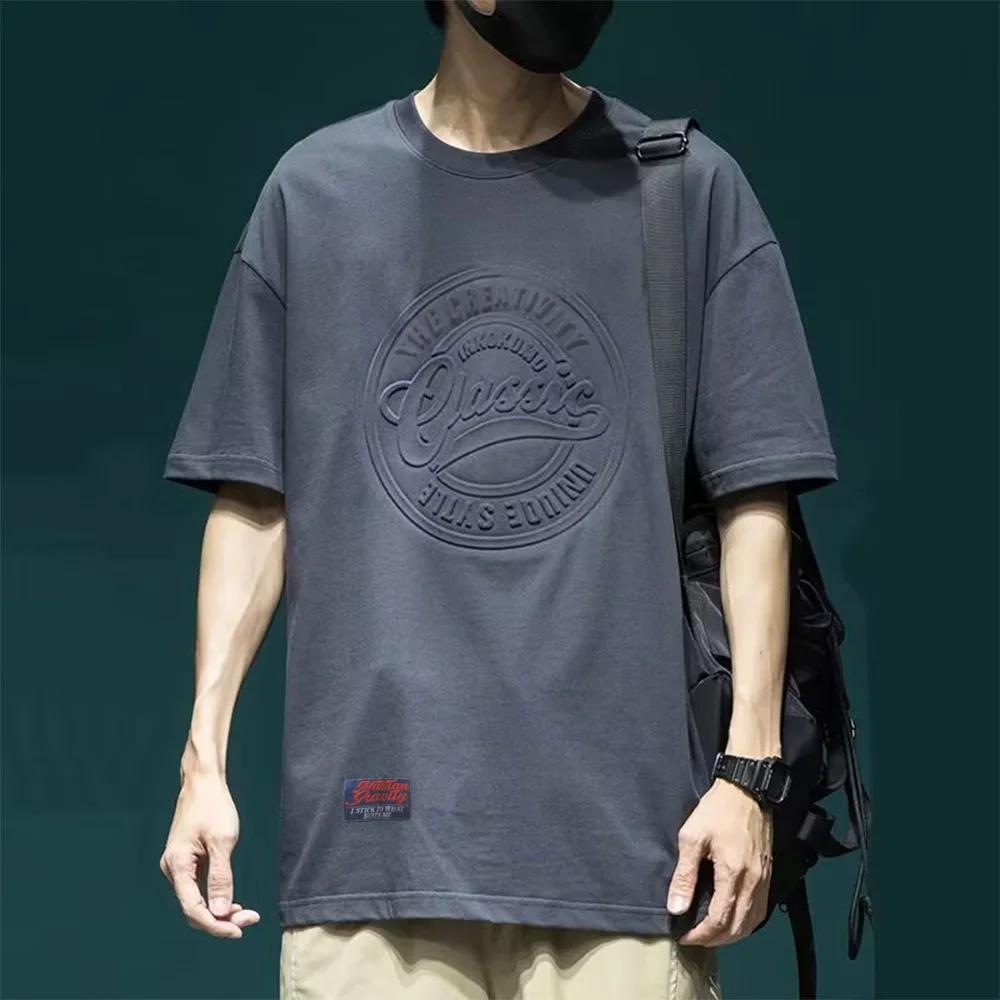 King Billion Heren O-hals T-shirt Heren Effen Kleur Katoen 100% Korte mouw Tops Zomerkleding Comfortabel Casual T-shirts Staal Print Designstijl Asian XXXL