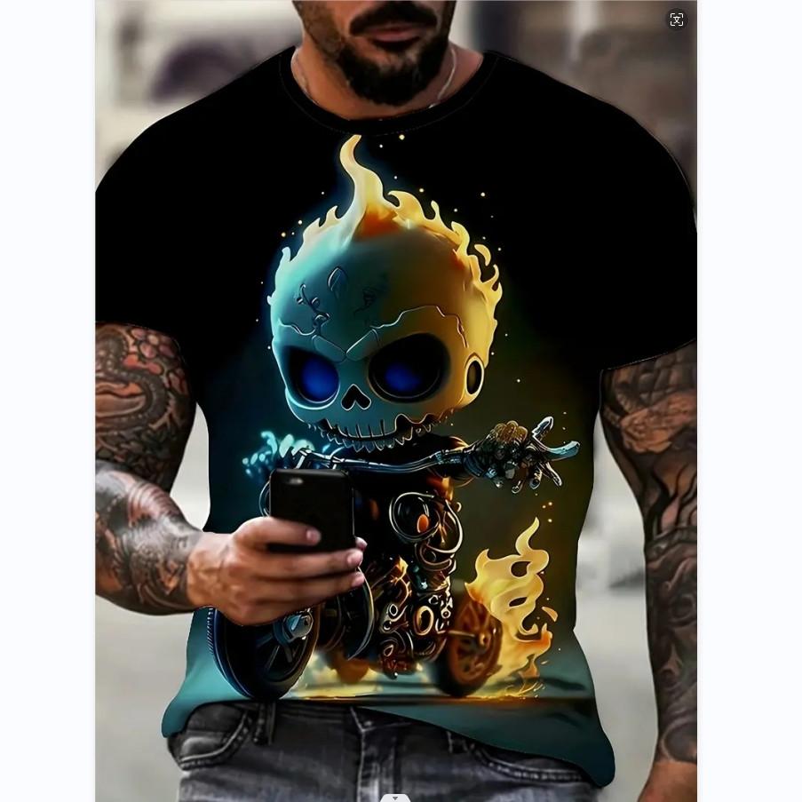 TIP723 Mode Leuke Cartoon Zomer Heren T-shirts Lichtgewicht Ademend Casual Kinderen Ronde Hals Mouw Kort Streetwear Oversized Tops S