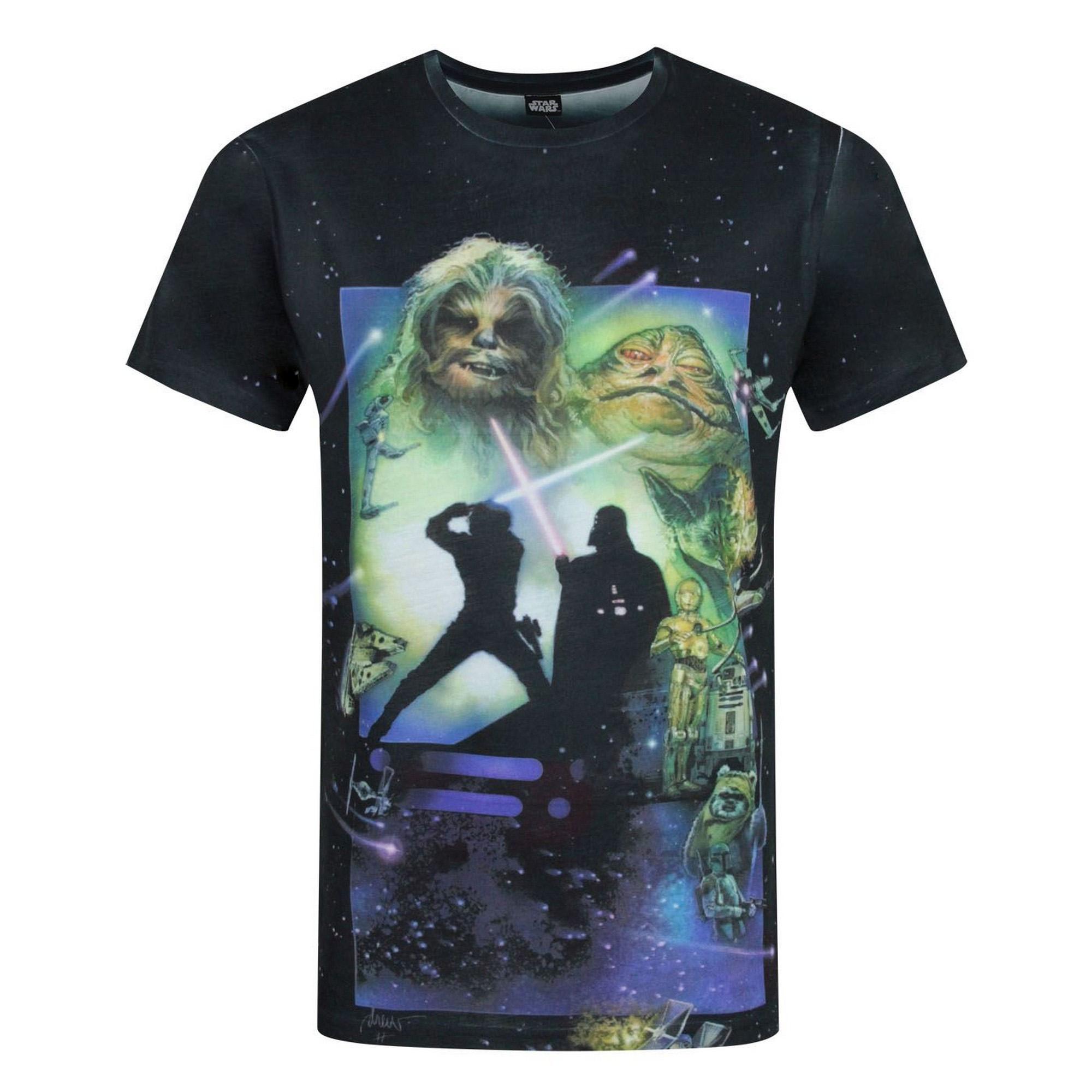 Star Wars heren terugkeer van het Jedi sublimatie T-shirt S zwart