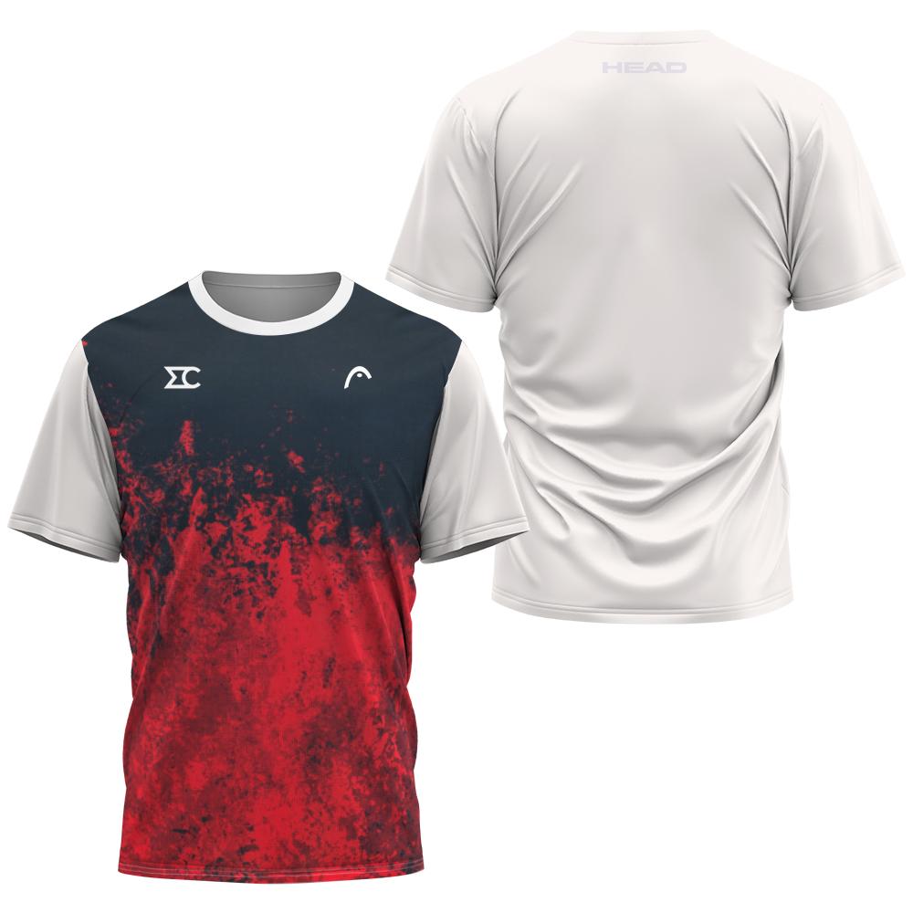 Xin nan zhuang Nieuwe Marin Stand Tenniskleding Herenmode Voert Zweet Af Fitness Korte Mouw Badmintonkleding Sport Ademend Snel Drogende Kleding XXL