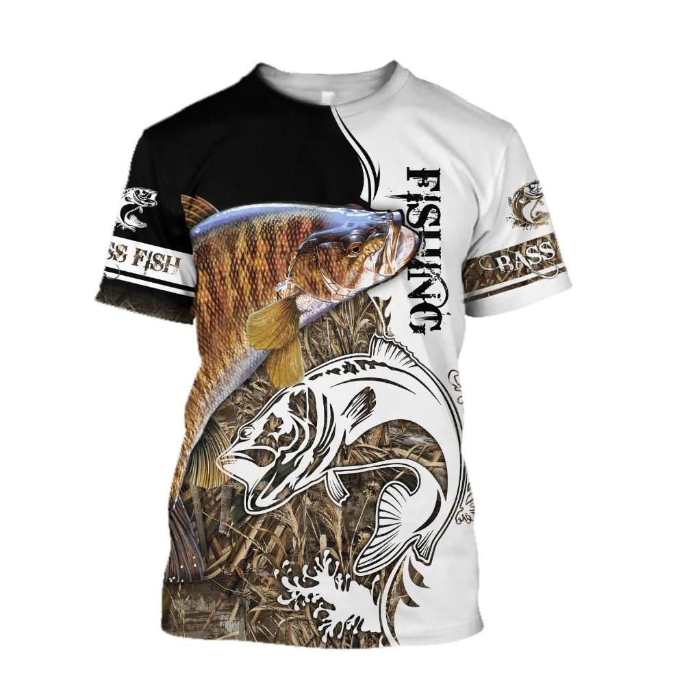 ETST 03 Heren Zomer T-shirt Brook Trout Fishing 3D Geprint Harajuku Casual Korte Mouw T-shirt Unisex Neutraal Outdoor Snel Drogend Top 6XL