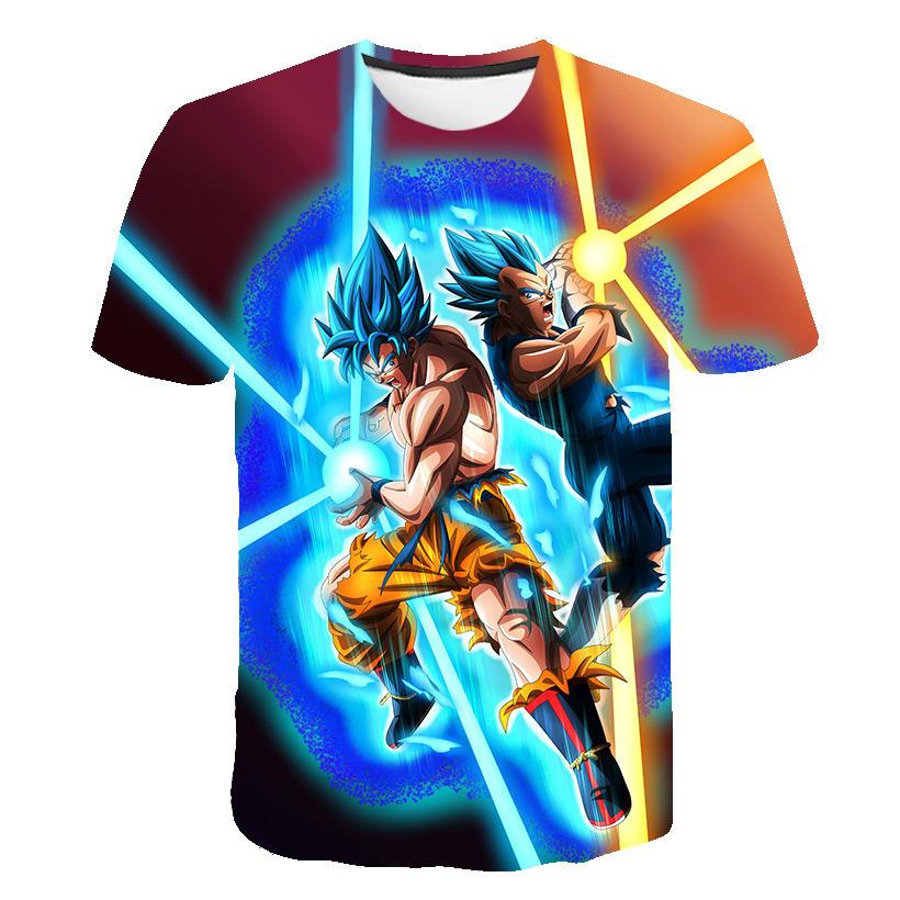 Baibao QIQI Zomer Ronde Hals T-shirt Heren Japanse Anime Draak Korte Mouw Dames Kleding Snel drogend Top XXS-6XL XL