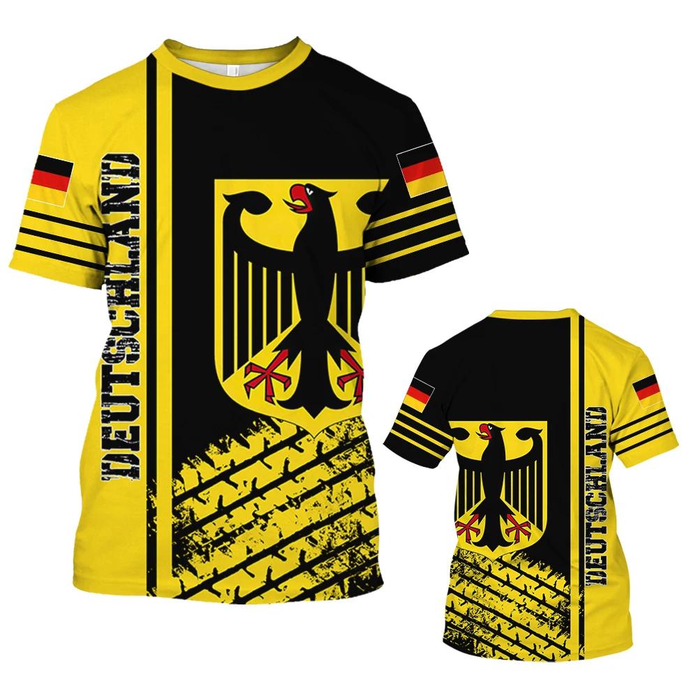 ETST 009 2024 Nieuwe Wereldvlag T-shirt voor heren 3D-print Duitsland Grafische T-shirts Oversized Korte Mouw Vintage Tops Unisex O-hals Kleding XS