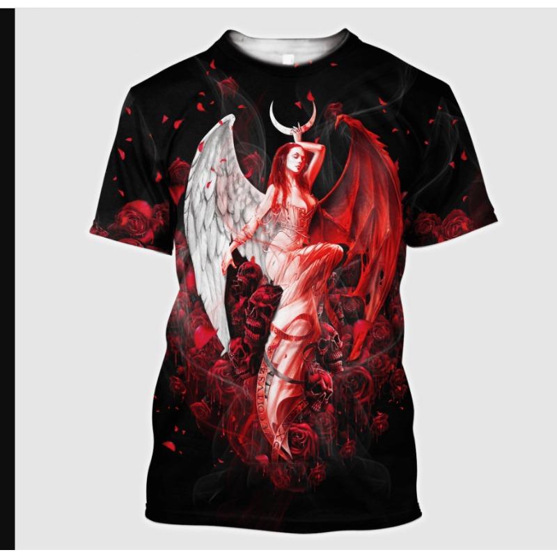 ETST 05 Heren Zomer T-shirt Fitness Korte Mouw Schattig 3D Hond Duitse Herdershond Patroon 6XL