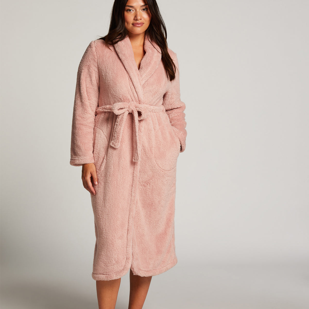 Hunkemöller Snuggle Fleece badjas, roze